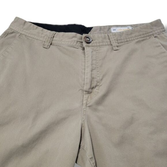 Volcom Shorts Size 34 W34"xL10" Men's Volcom Casual Shorts Chino Shorts Stretch - Picture 3 of 7